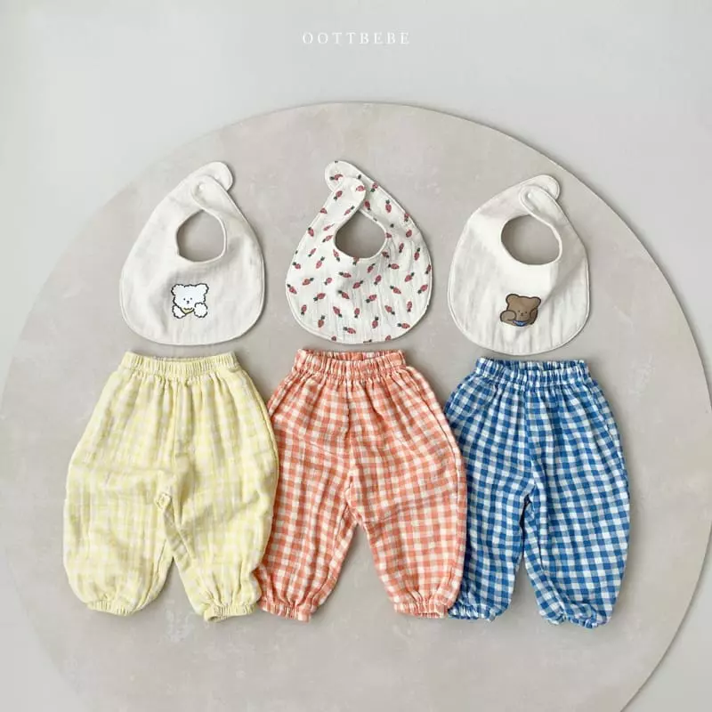 Oott Bebe - Korean Children Fashion - #toddlerclothing - Spring Check Slacks - 4