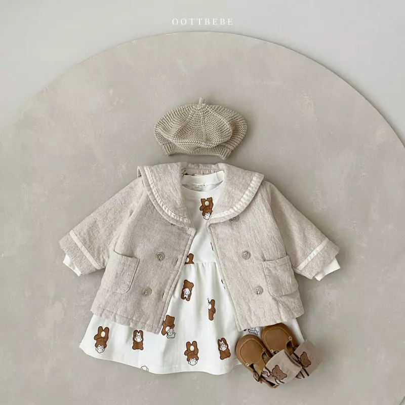 Oott Bebe - Korean Children Fashion - #todddlerfashion - Oott Bear One-piece - 12