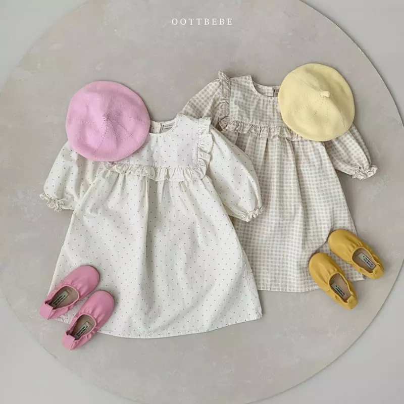 Oott Bebe - Korean Children Fashion - #todddlerfashion - Central Frill One-piece - 8
