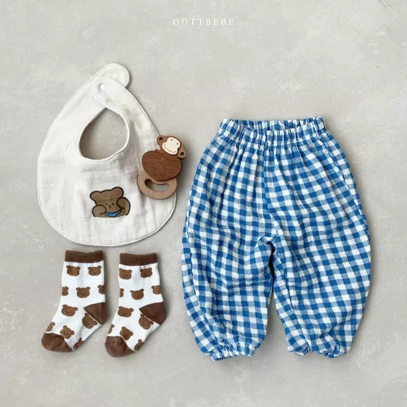 Oott Bebe - Korean Children Fashion - #toddlerclothing - Spring Check Slacks - 3