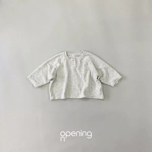 Opening & - Korean Children Fashion - #Kfashion4kids - Terry Button Tee - 2