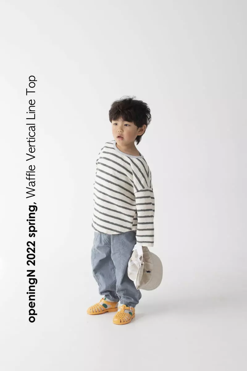 Opening & - Korean Children Fashion - #Kfashion4kids - Waffle Stripes Tee - 7