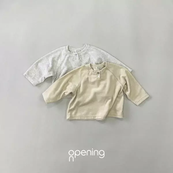 Opening & - Korean Children Fashion - #childofig - Terry Button Tee - 7