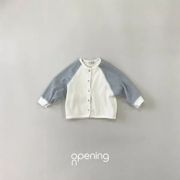 Opening & - Korean Children Fashion - #prettylittlegirls - Cream Waffle Cardigan - 4