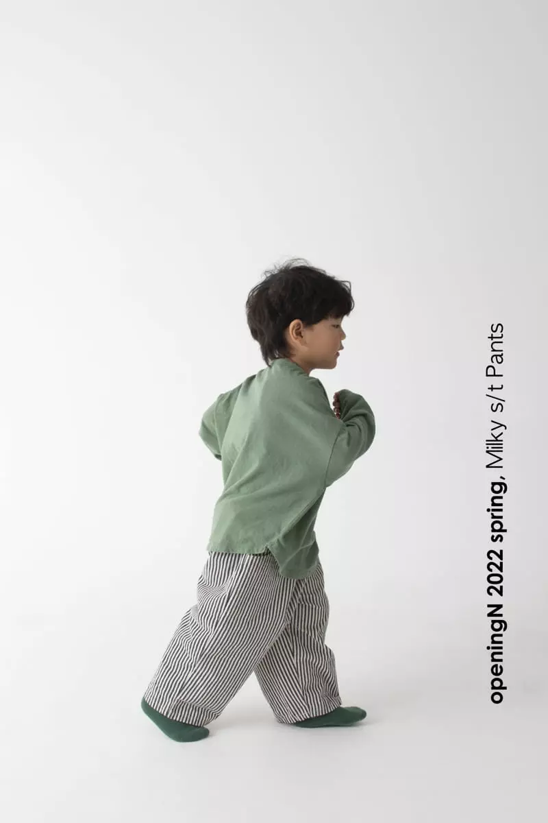 Opening & - Korean Children Fashion - #childofig - Milky Stripes Pants - 6