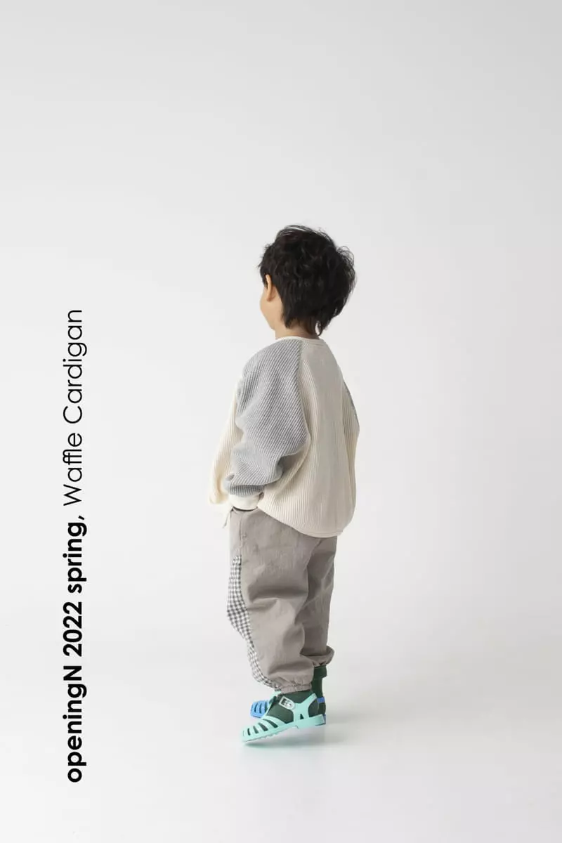 Opening & - Korean Children Fashion - #childrensboutique - Cream Waffle Cardigan - 12