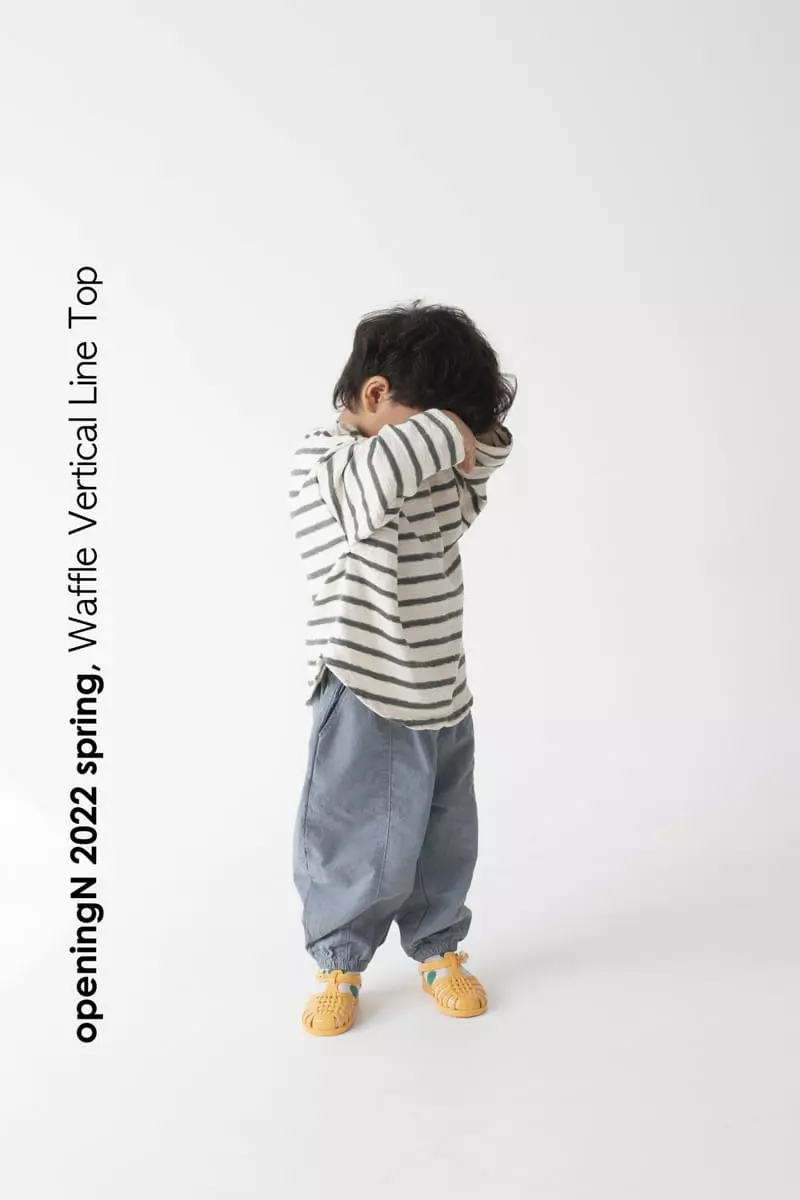 Opening & - Korean Children Fashion - #designkidswear - Waffle Stripes Tee
