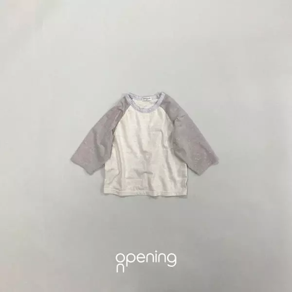 Opening & - Korean Children Fashion - #discoveringself - Point Raglan Tee