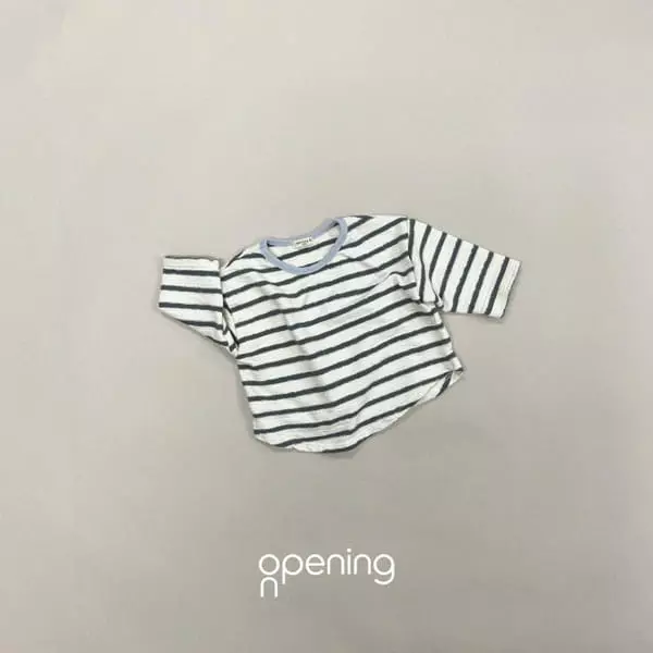 Opening & - Korean Children Fashion - #fashionkids - Waffle Stripes Tee