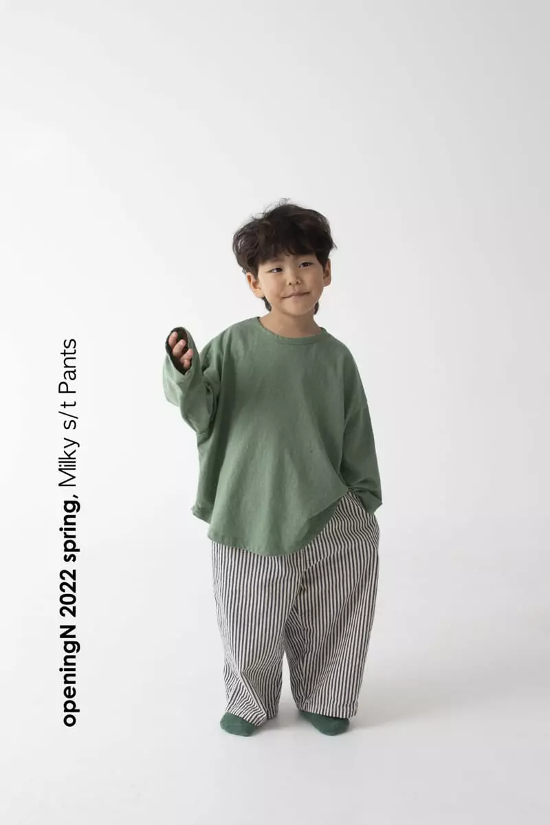 Opening & - Korean Children Fashion - #fashionkids - Milky Stripes Pants - 10