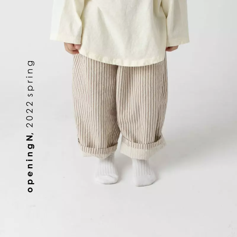Opening & - Korean Children Fashion - #kidsshorts - Milky Stripes Pants - 11