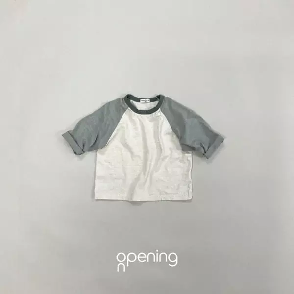 Opening & - Korean Children Fashion - #kidsshorts - Point Raglan Tee - 4