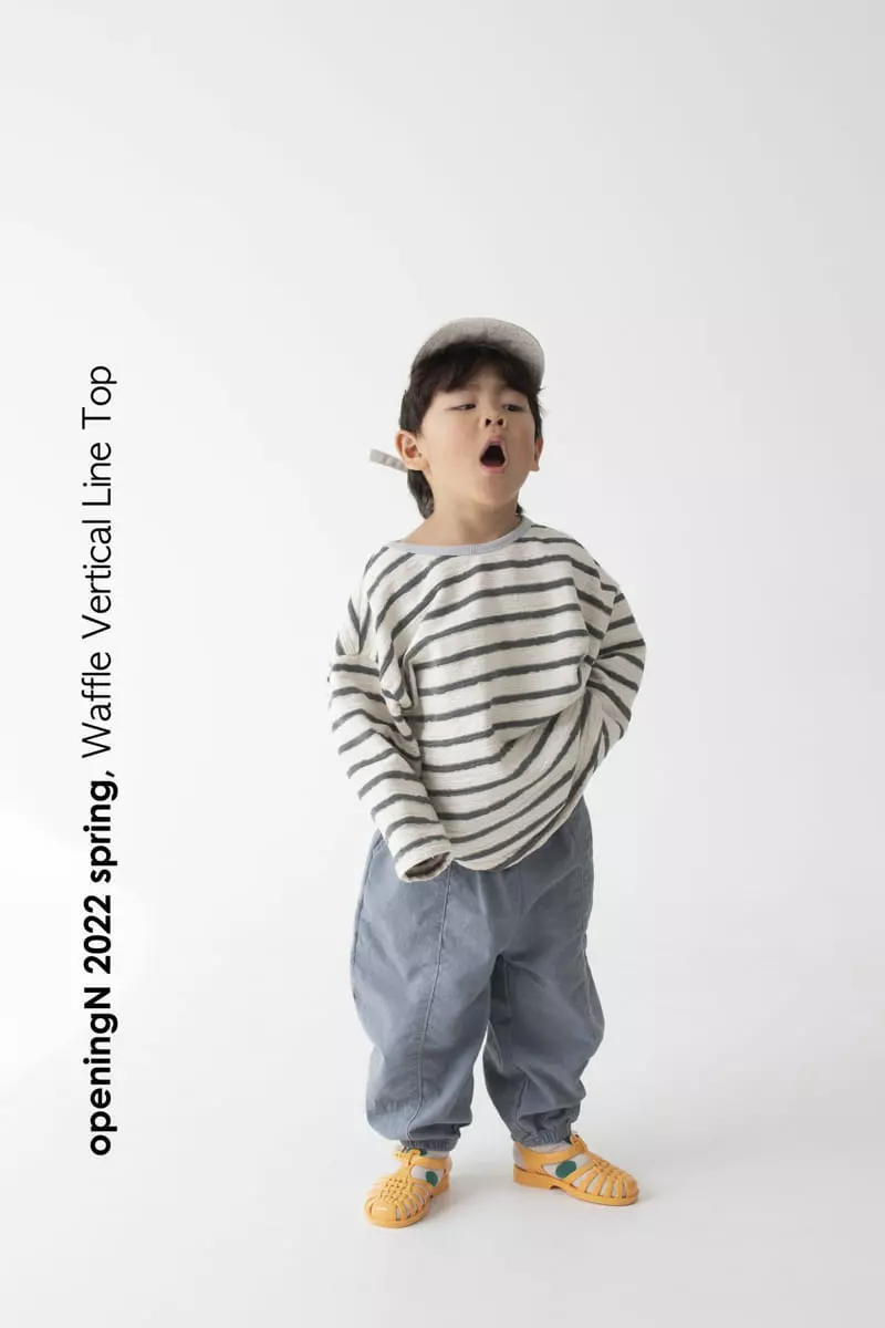 Opening & - Korean Children Fashion - #kidsstore - Waffle Stripes Tee - 5