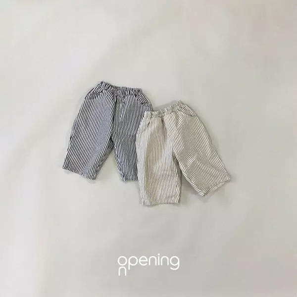 Opening & - Korean Children Fashion - #kidzfashiontrend - Milky Stripes Pants - 7