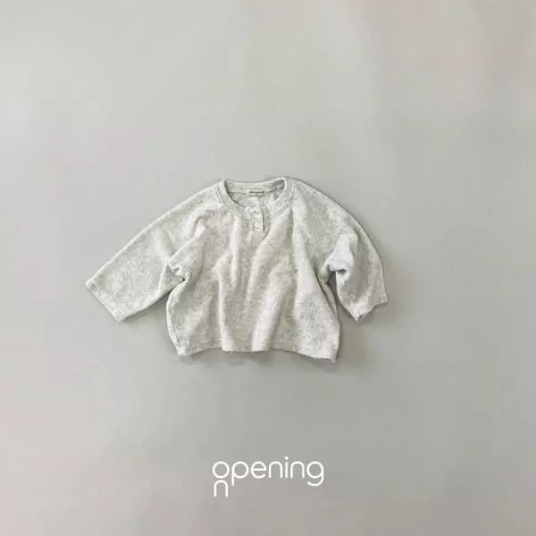 Opening & - Korean Children Fashion - #kidzfashiontrend - Terry Button Tee