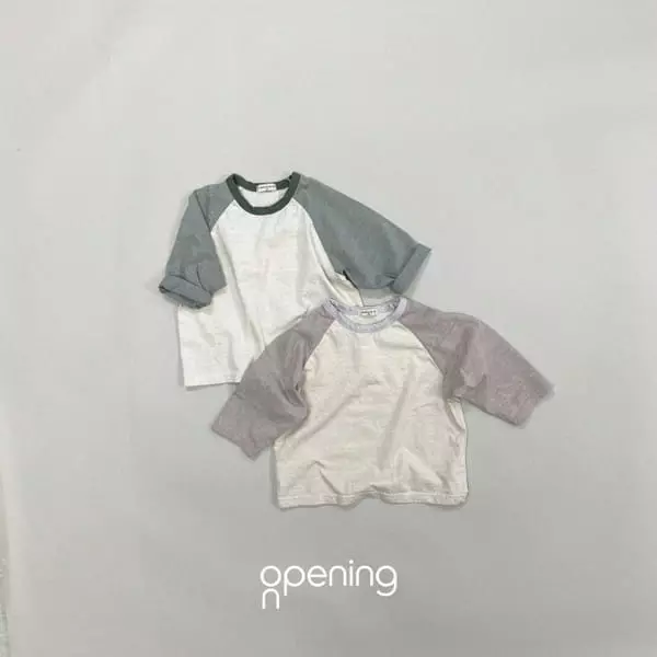 Opening & - Korean Children Fashion - #littlefashionista - Point Raglan Tee - 7