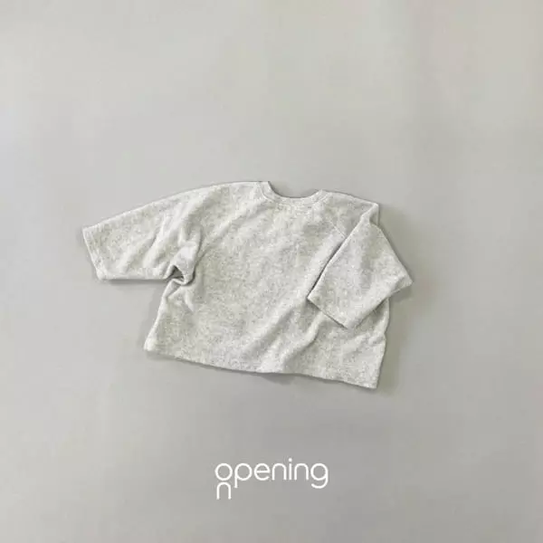 Opening & - Korean Children Fashion - #littlefashionista - Terry Button Tee - 3