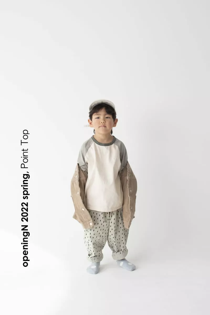 Opening & - Korean Children Fashion - #littlefashionista - Point Raglan Tee - 6
