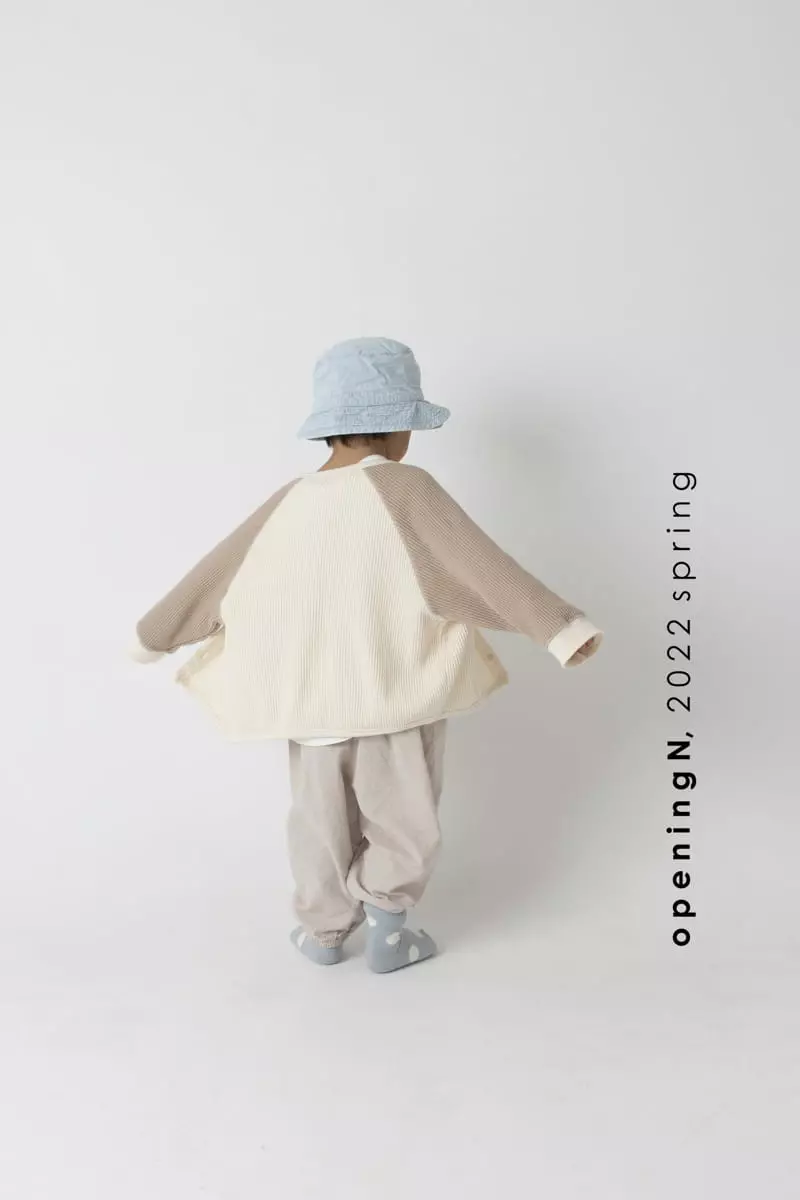 Opening & - Korean Children Fashion - #Kfashion4kids - Cream Waffle Cardigan - 4