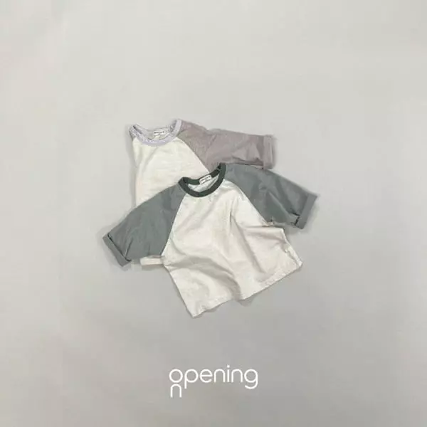 Opening & - Korean Children Fashion - #magicofchildhood - Point Raglan Tee - 8