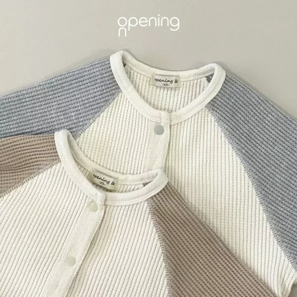 Opening & - Korean Children Fashion - #magicofchildhood - Cream Waffle Cardigan