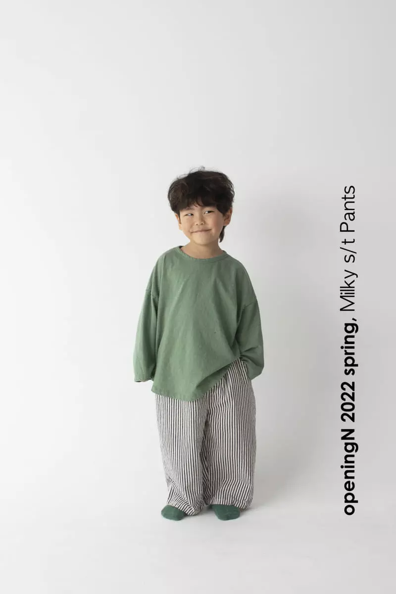 Opening & - Korean Children Fashion - #magicofchildhood - Milky Stripes Pants - 2