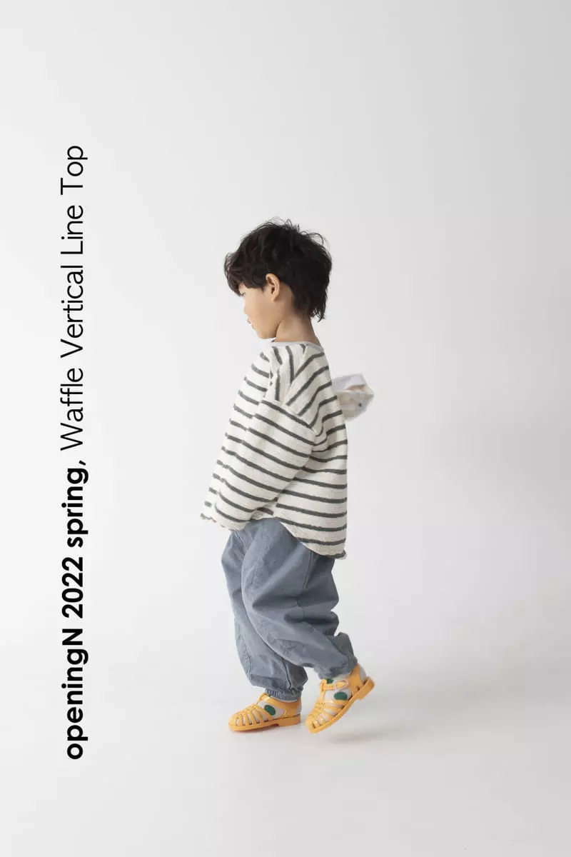 Opening & - Korean Children Fashion - #magicofchildhood - Waffle Stripes Tee - 9