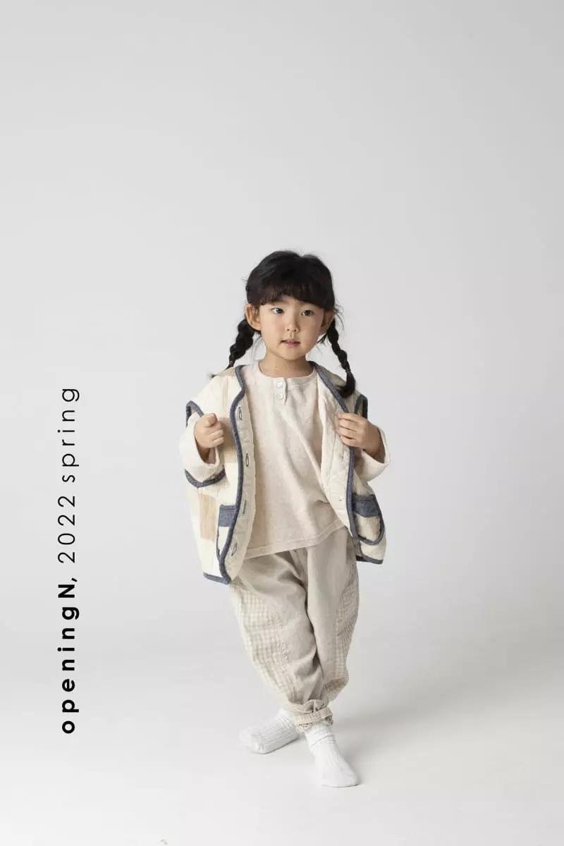 Opening & - Korean Children Fashion - #magicofchildhood - Terry Button Tee - 6