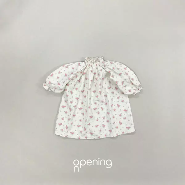 Opening & - Korean Children Fashion - #minifashionista - Roren Smocked One-piece - 3