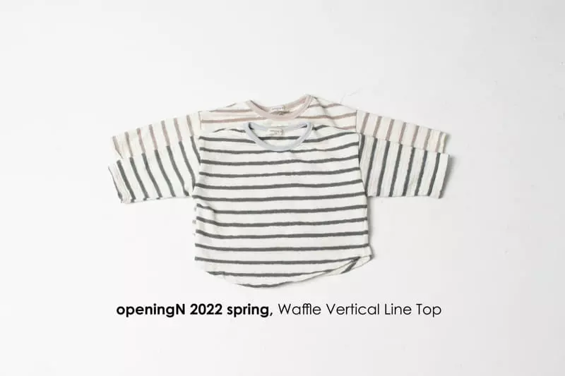 Opening & - Korean Children Fashion - #prettylittlegirls - Waffle Stripes Tee - 11