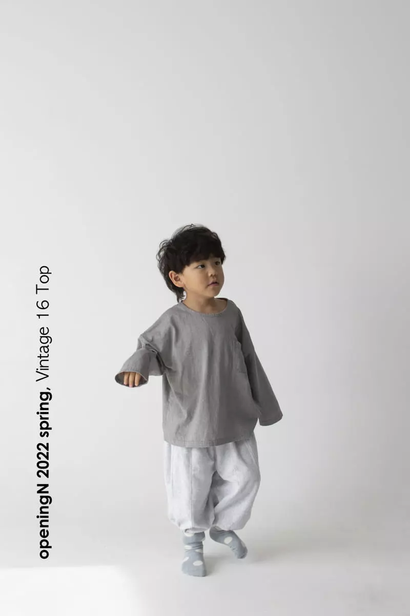 Opening & - Korean Children Fashion - #toddlerclothing - Vintage 16 Tee - 12