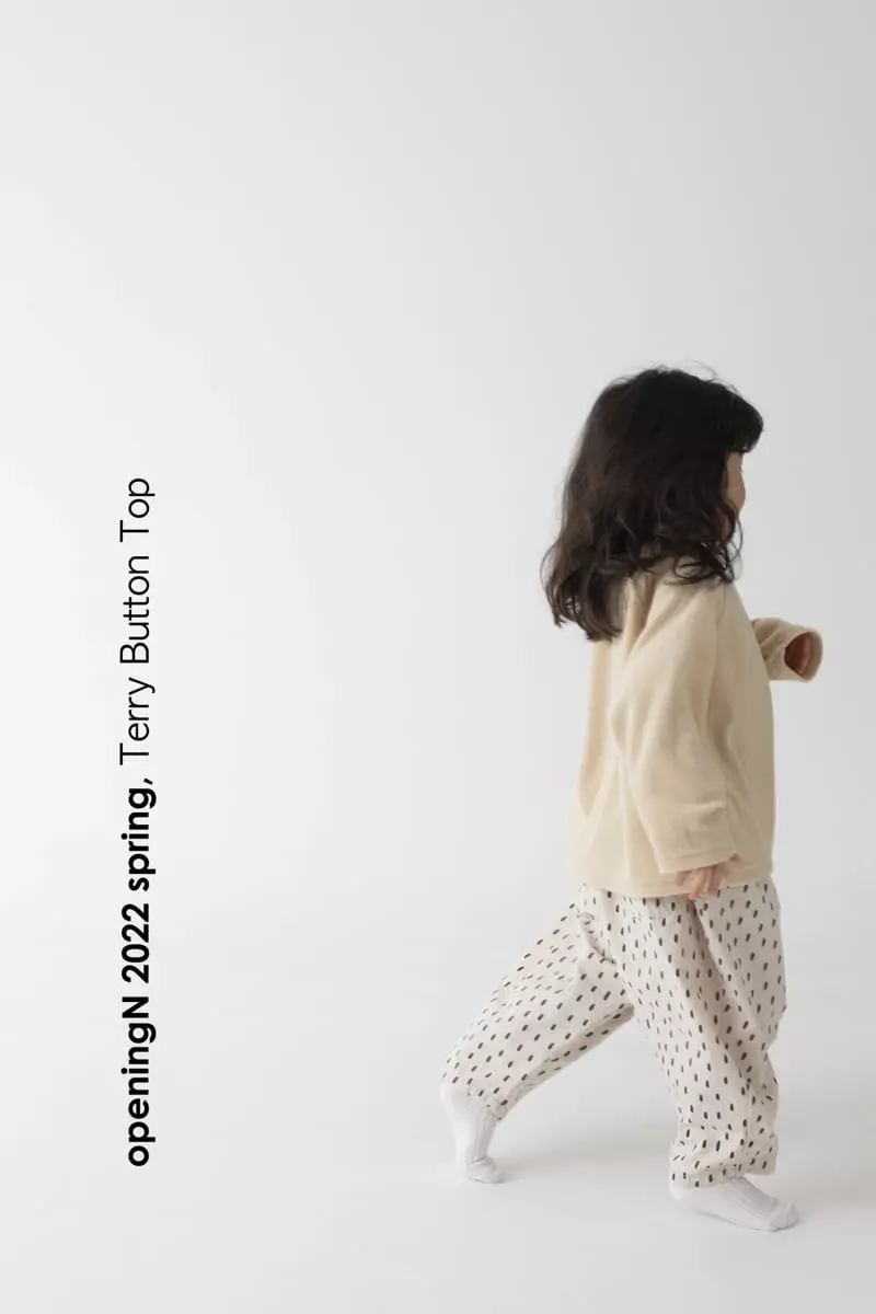 Opening & - Korean Children Fashion - #toddlerclothing - Terry Button Tee - 10