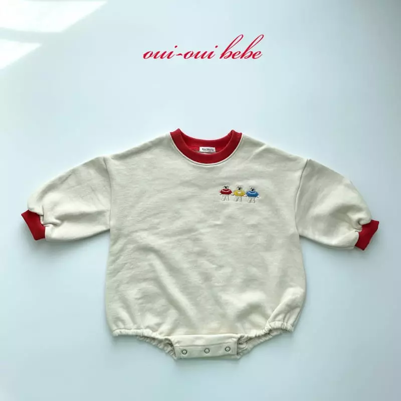 Oui Oui - Korean Baby Fashion - #babyclothing - Bebe Three Bear Bodysuit
