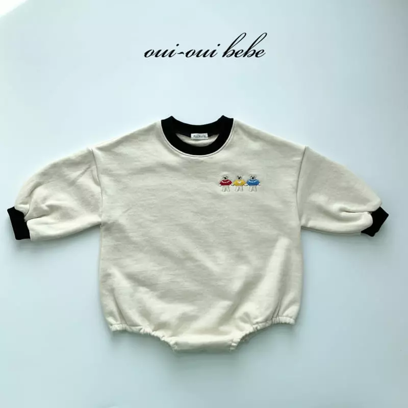 Oui Oui - Korean Baby Fashion - #babyfashion - Bebe Three Bear Bodysuit - 2