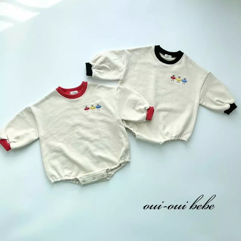 Oui Oui - Korean Baby Fashion - #babyfever - Bebe Three Bear Bodysuit - 3
