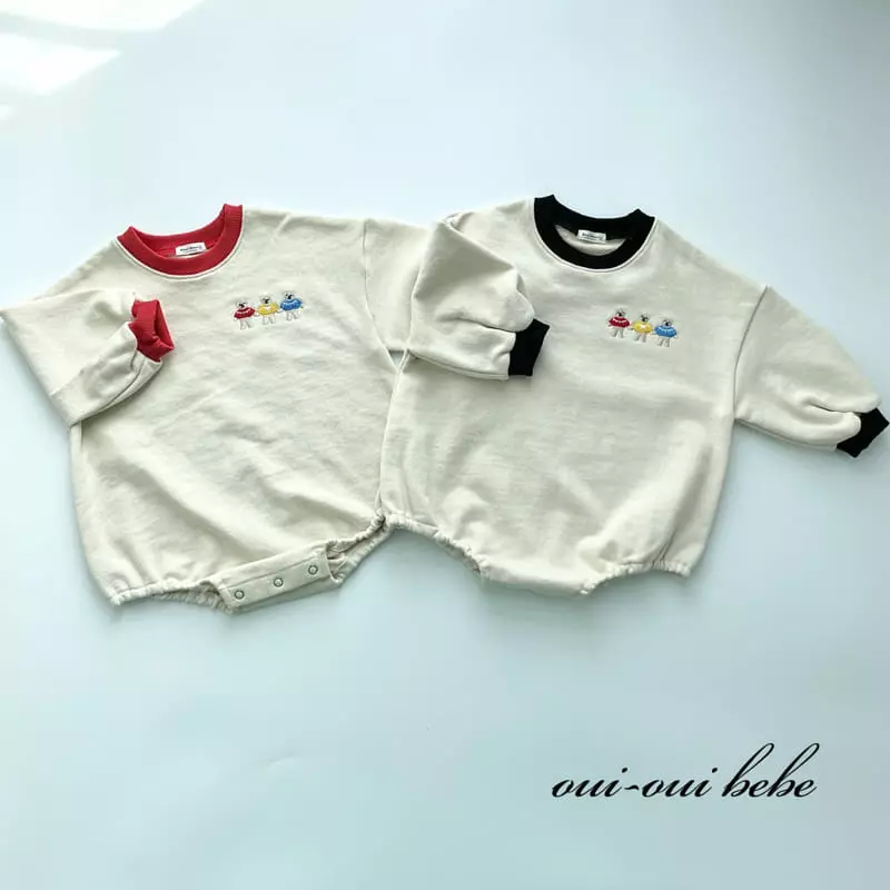 Oui Oui - Korean Baby Fashion - #babyfever - Bebe Three Bear Bodysuit - 4