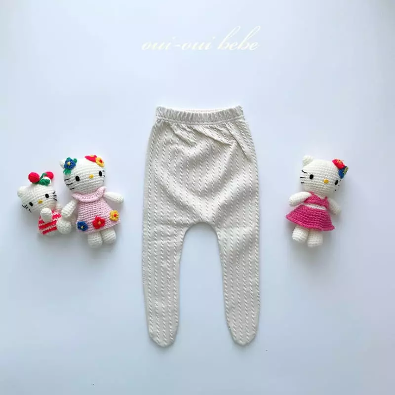 Oui Oui - Korean Baby Fashion - #babygirlfashion - Bebe Macaroon Foot Leggings