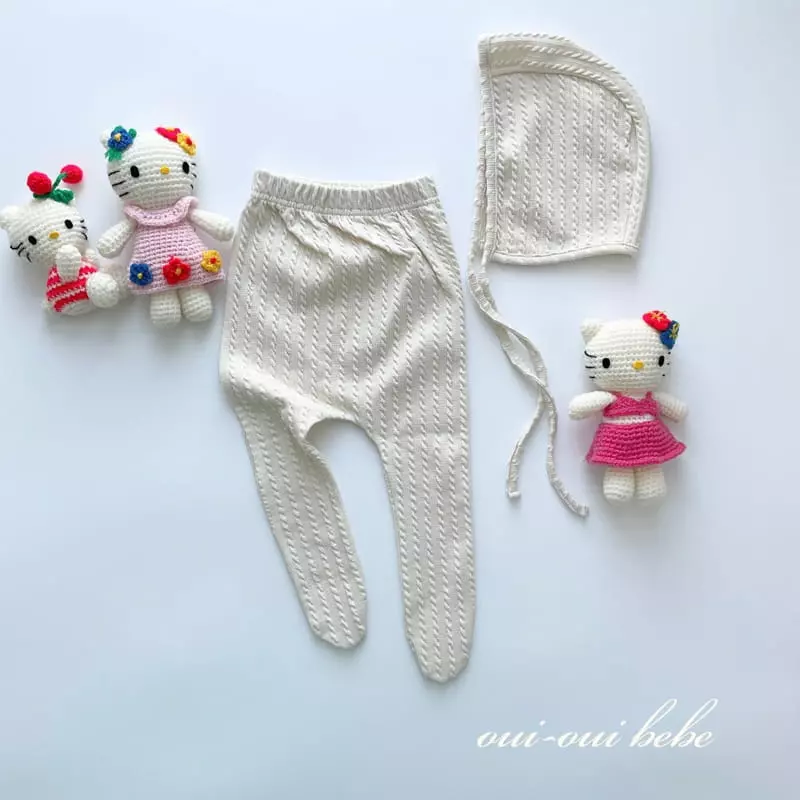 Oui Oui - Korean Baby Fashion - #babylifestyle - Bebe Macaroon Foot Leggings - 2