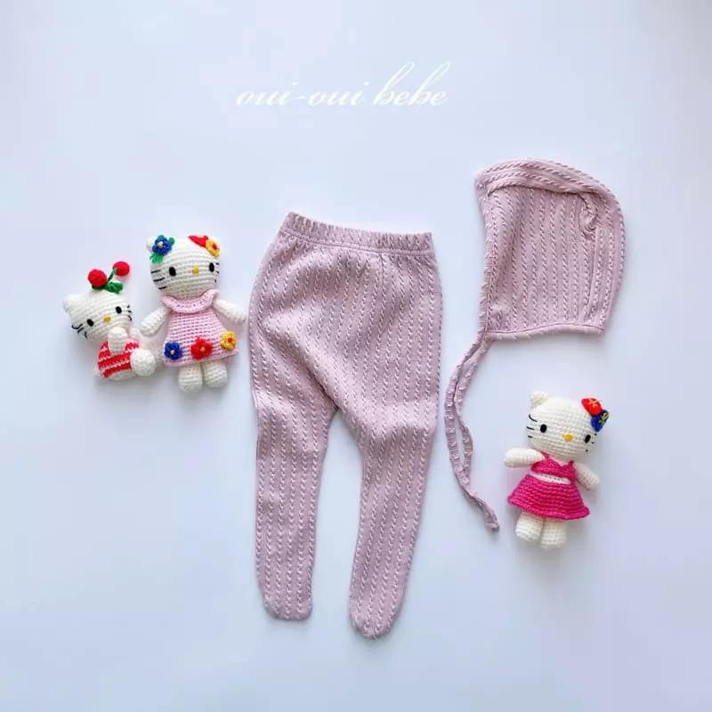 Oui Oui - Korean Baby Fashion - #babyoninstagram - Bebe Macaroon Foot Leggings - 4
