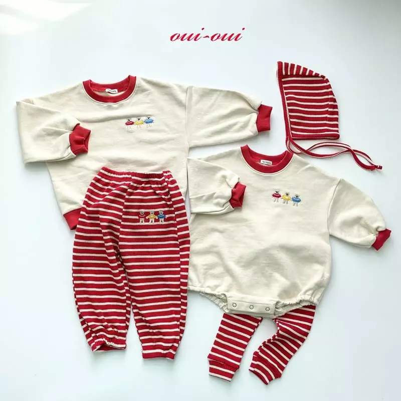 Oui Oui - Korean Baby Fashion - #babyoutfit - Bebe Three Bear Bodysuit - 9