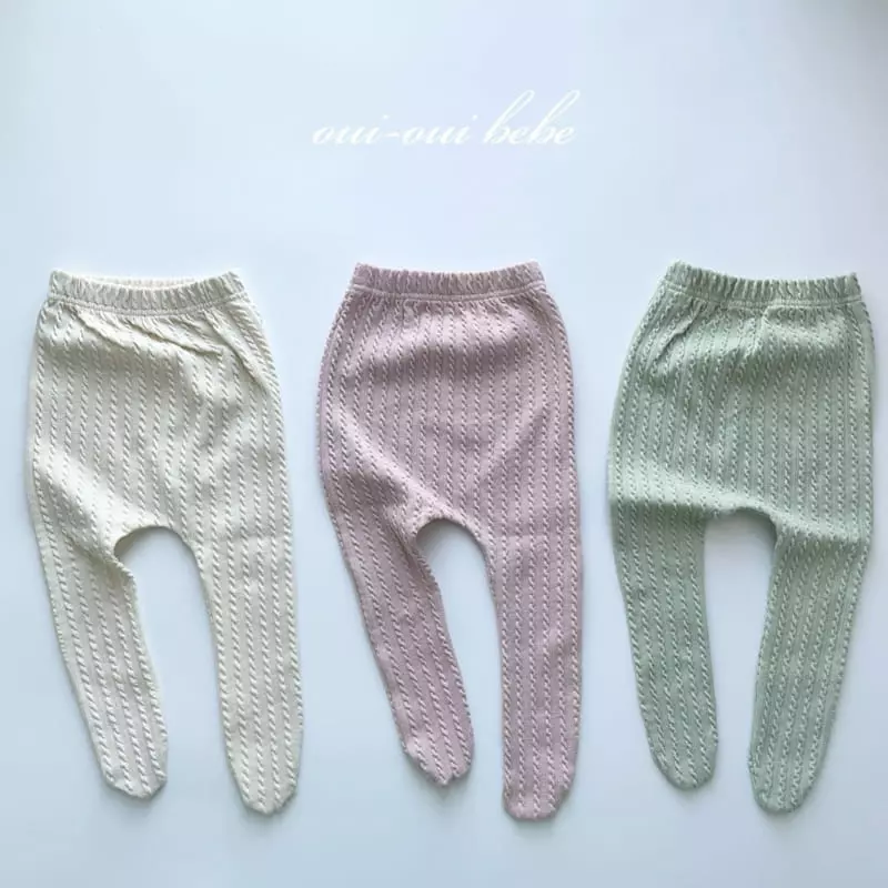 Oui Oui - Korean Baby Fashion - #babywear - Bebe Macaroon Foot Leggings - 7