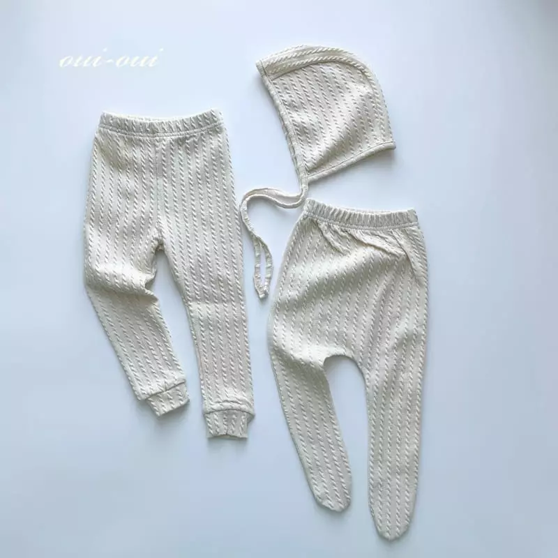 Oui Oui - Korean Baby Fashion - #onlinebabyshop - Bebe Macaroon Foot Leggings - 9