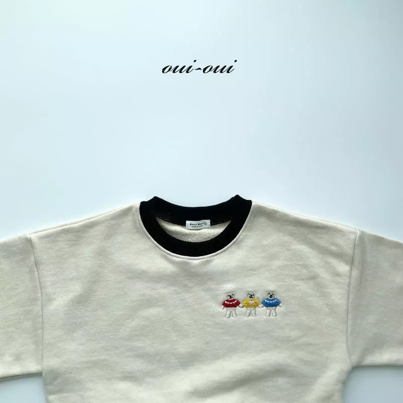 Oui Oui - Korean Children Fashion - #kidsshorts - Bear Three Sweatshirt - 7