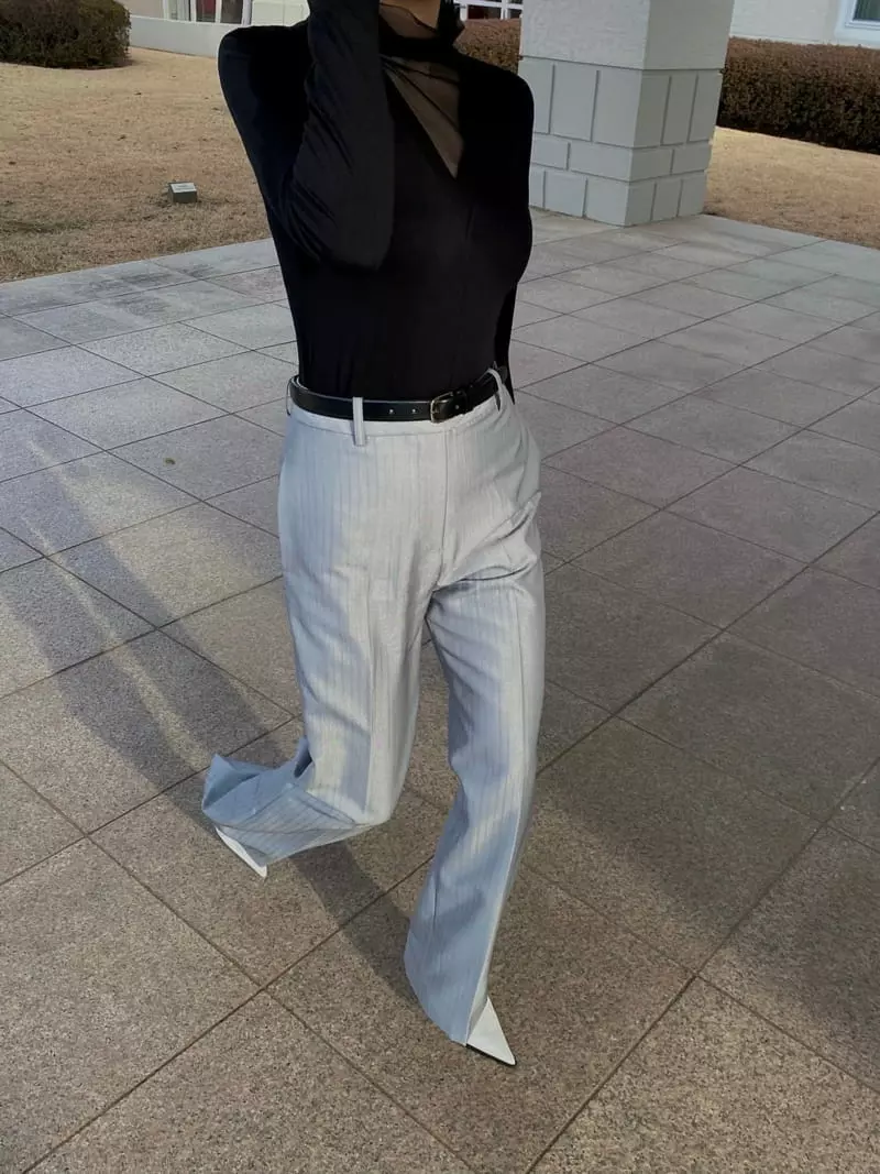 Ouppt - Korean Women Fashion - #thatsdarling - Silver Pants