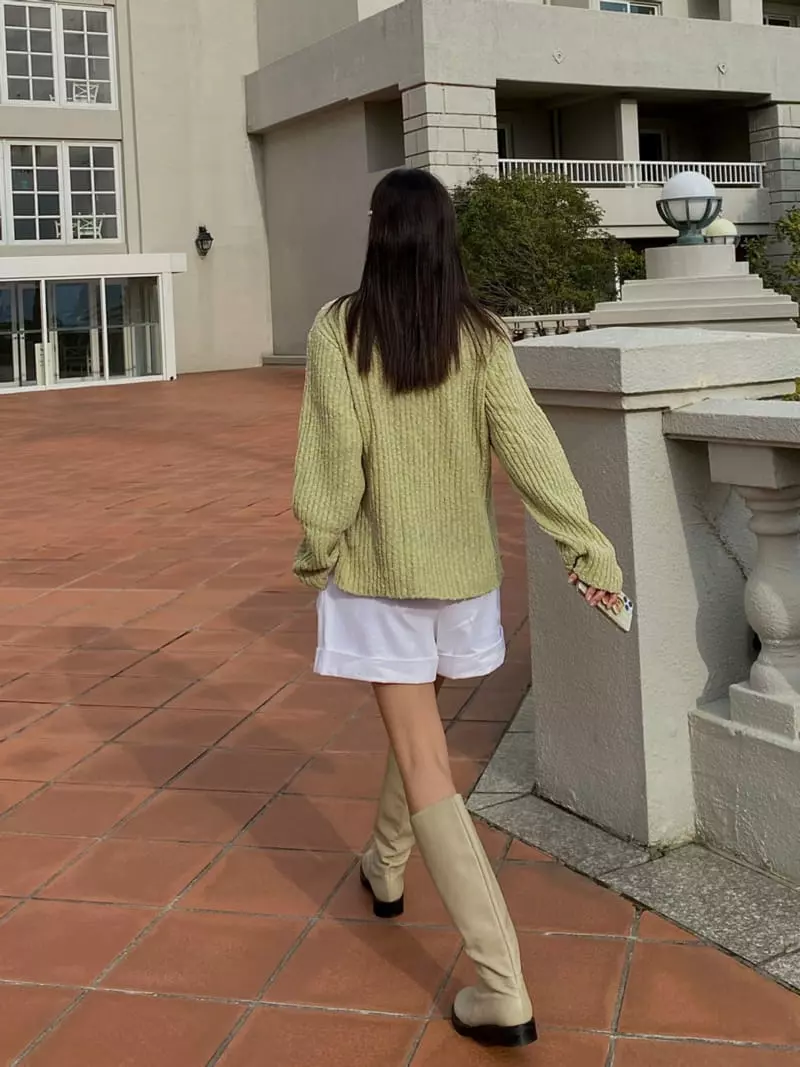 Ouppt - Korean Women Fashion - #womensfashion - Popcorn Knit Tee