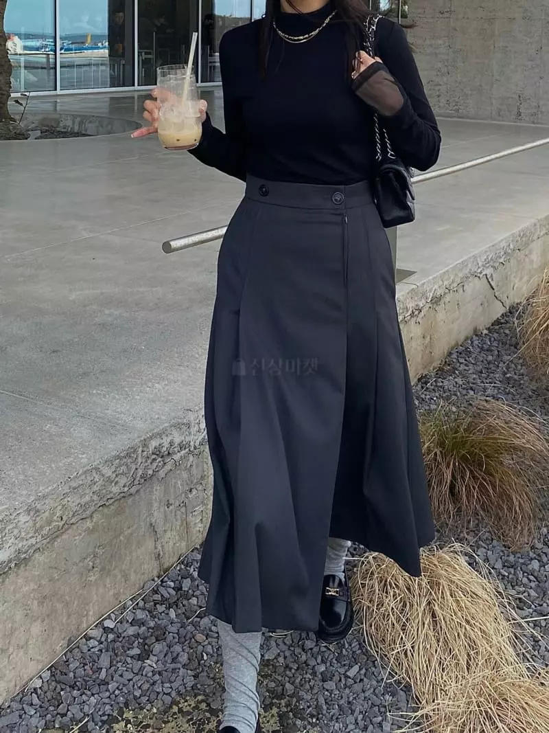 Ouppt - Korean Women Fashion - #womensfashion - Open Skirt