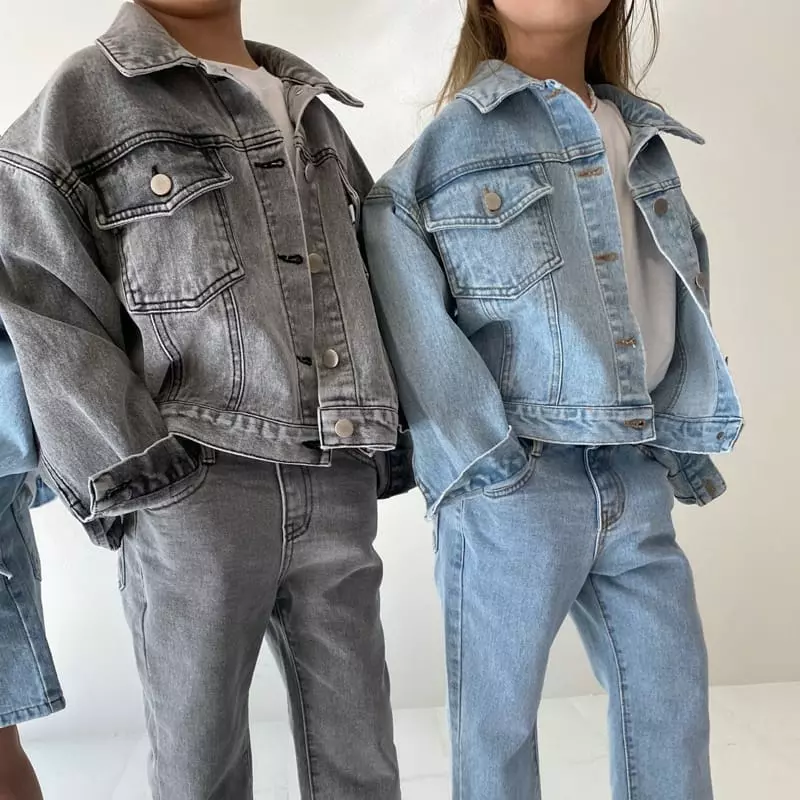 Our - Korean Children Fashion - #childofig - Fready Denim Jacket - 5