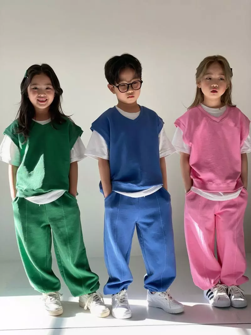 Our - Korean Children Fashion - #childrensboutique - Pigment Vest Bottom Set - 4