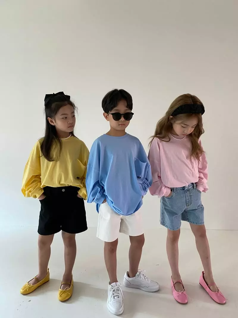 Our - Korean Children Fashion - #kidsshorts - Urban Pocket Tee - 11