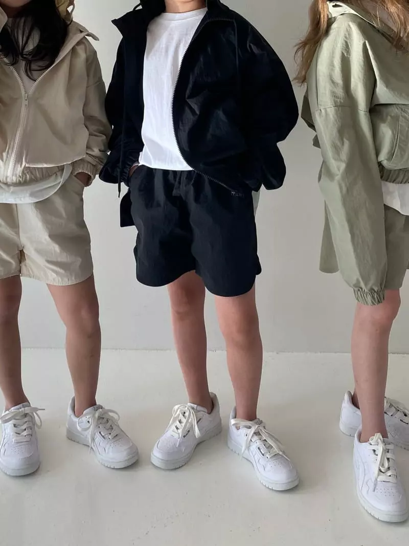 Our - Korean Children Fashion - #kidsshorts - Runner Wind Top Bottom Set - 4